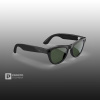 Ray-Ban Skyler (Gen 2) Глянцевый Чёрный с Прозрачно-Зелёными линзами